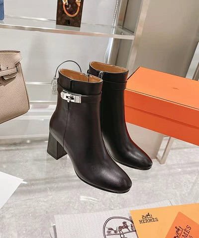 Hermes Saint Germain Ankle Boot Black For Women, Women's Shoes H182102Z 02360