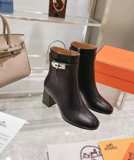 Hermes Saint Germain Ankle Boot Black For Women, Women's Shoes H182102Z 02360