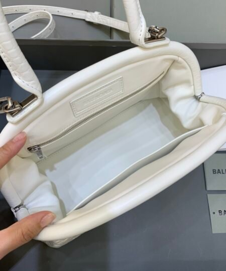Alternative view of Balenciaga Editor Small Top Handle Bag Embossed White For Women 10.6 in/27 cm