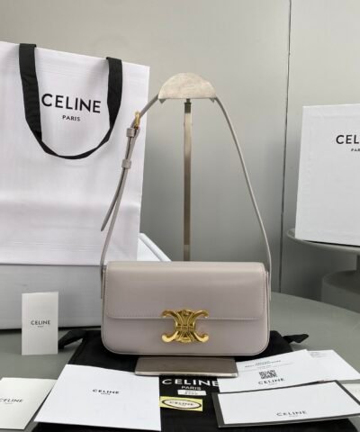 Celine Triomphe Shoulder Bag Peony For Women 8in/20cm 194143BF4.24NY