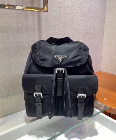Alternative view of Prada Small Re-Nylon Backpack Black For Women, Women's Bags 11in/28cm 1BZ677_RV44_F0002_V_OOO