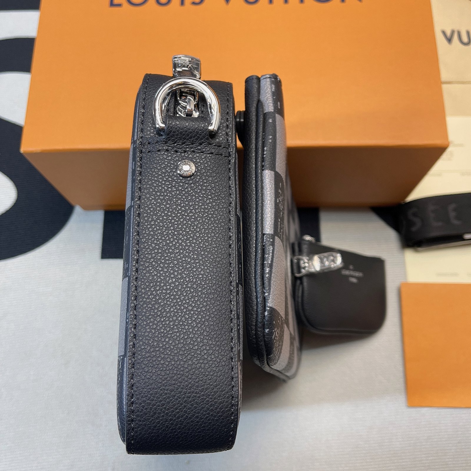 Louis Vuitton Trio Messenger Monogram Eclipse and Monogram Eclipse Reverse For Men, Men's Bags, Shoulder And Crossbody Bags 9.5in/25cm LV M69443 - Image 15