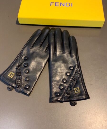 Alternative view of Fendi Gloves In Black