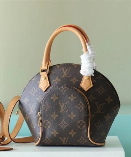 Louis Vuitton Ellipse BB Handbag Created By Nicolas Ghesquiere From Classic Monogram Canvas For Women Brown 23cm/8.9in LV