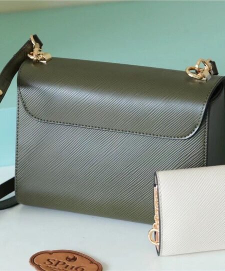 Alternative view of Louis Vuitton Twist MM Bag, Shoulder and Cross Body Bags For Women Kaki / Quartz White 9.1in/23cm LV M59884