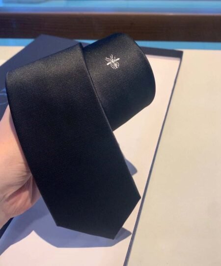 Alternative view of Dior Tie With Bee Motif Black Silk Dior Men Tie 01C1046A0272_C980