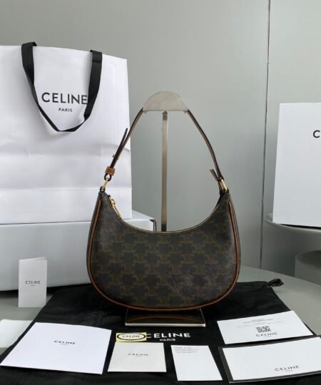 Alternative view of Celine Ava Bag In Triomphe Canvas Brown For Women 9in/23.5cm 193952BZJ.04LU