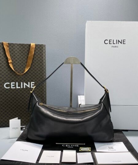 Celine Medium Romy In Supple Black For Women 13in/34cm