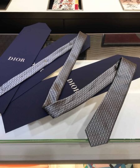 Dior Oblique Tie Gray And Black Silk Dior Men Tie 93C1046A0121_C978