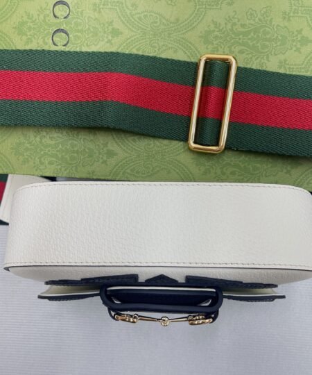 Alternative view of Gucci x Adidas Horsebit 1955 Mini Bag White For Women, Women's Bags 8.1in/21cm GG 658574 U3ZDG 8727