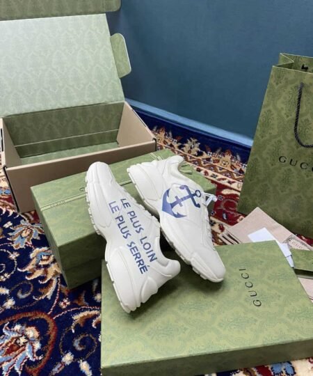 Alternative view of Gucci Women's Rhyton Sneaker With Anchor White Ivory For Women 576052