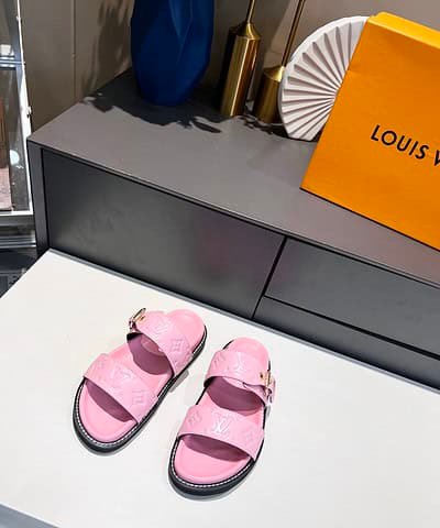 Louis Vuitton Women's Bom Dia Flat Mule Pink For Women LV