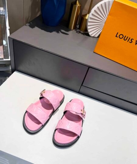 Louis Vuitton Women's Bom Dia Flat Mule Pink For Women LV