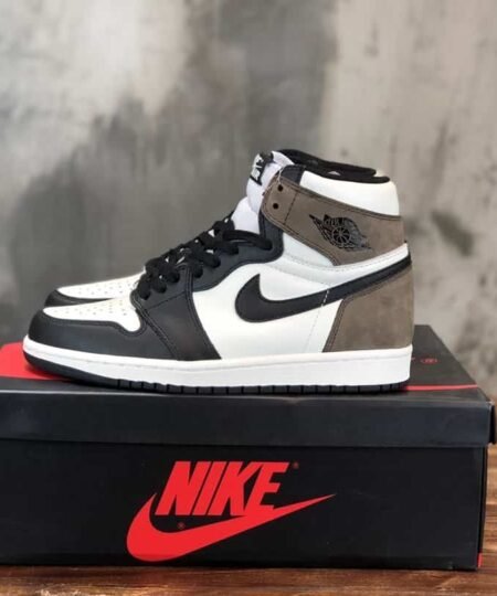 Travis Scott x Nike Air Jordan 1 Retro High OG ‘Mocha’ and Black Sneaker For Men, Men's Shoes