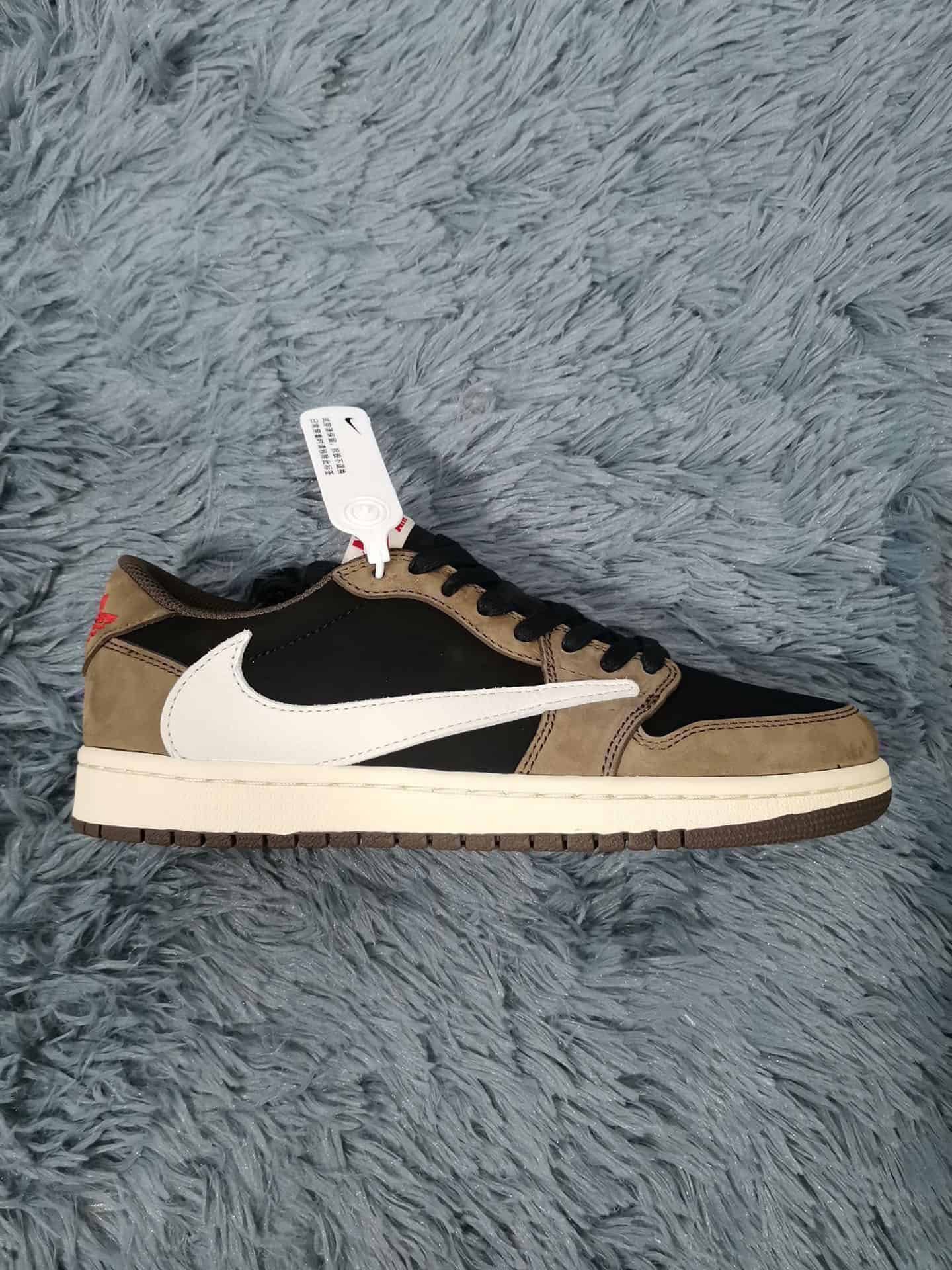 Travis Scott x Air Jordan 1 Low Cactus Jack Brown Sneaker For Men, Men's Shoes - Image 6