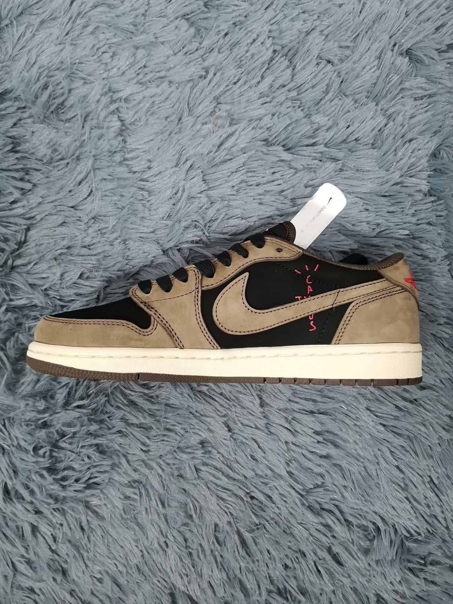 Travis Scott x Air Jordan 1 Low Cactus Jack Brown Sneaker For Men, Men's Shoes - Image 8