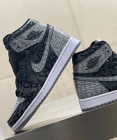 Nike Air Jordan 1 Retro High OG Rebellionaire Black/ White-Particle Grey Sneaker For Men, Men's Shoes