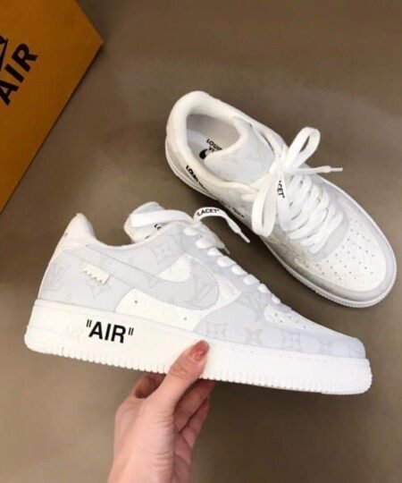 Alternative view of Louis Vuitton And Nike “Air Force 1” By Virgil Abloh Full White For Men, Men's Shoes