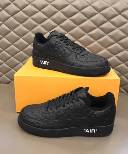 Louis Vuitton And Nike “Air Force 1” By Virgil Abloh Black-Anthracite For Men, Men's Shoes 1A9VD6