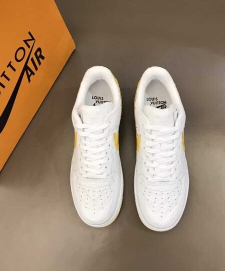 Alternative view of Louis Vuitton And Nike “Air Force 1” By Virgil Abloh White-Yellow For Men, Men's Shoes