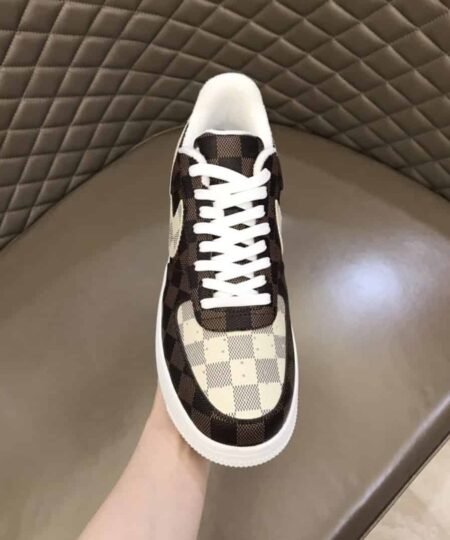 Alternative view of Louis Vuitton And Nike “Air Force 1” By Virgil Abloh Brown-White For Men, Men’s Shoes