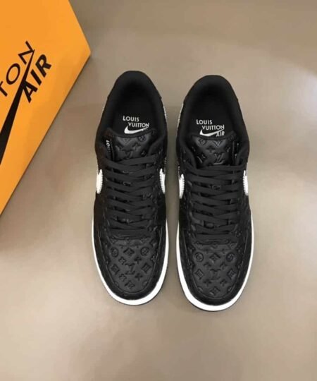 Alternative view of Louis Vuitton x Nike "Air Force 1" By Virgil Abloh in Black and White Sneaker For Men, Men's Shoes