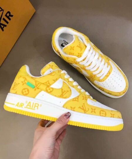 Alternative view of Louis Vuitton And Nike “Air Force 1” By Virgil Abloh White/Yellow For Men, Men's Shoes