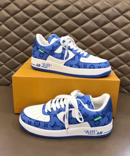 Louis Vuitton And Nike “Air Force 1” By Virgil Abloh White/Team Royal For Men, Men's Shoes 1A9VAO