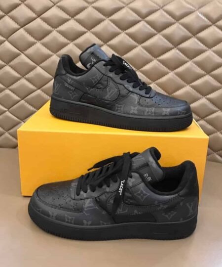 Louis Vuitton And Nike “Air Force 1” By Virgil Abloh Black For Men, Men’s Shoes