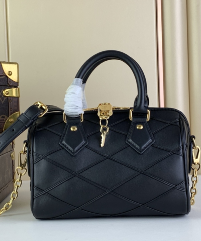 Louis Vuitton Speedy Bandouliere 20 Black For Women 8 in/ 20.5 cm
