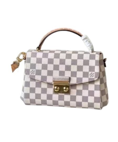 Louis Vuitton Croisette Damier Azur Canvas Pink For Women, Women's Handbag, Shoulder And Crossbody Bags 9.8in/25cm LV N50053