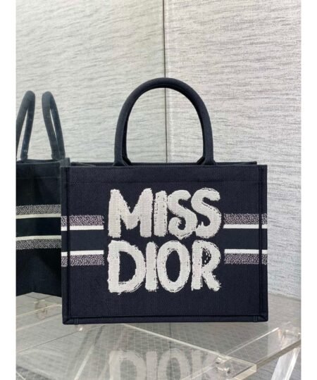 Alternative view of Dior Large Book Tote Bag Black And White For Women 42cm/16.5in - M1286ZEZD_M993