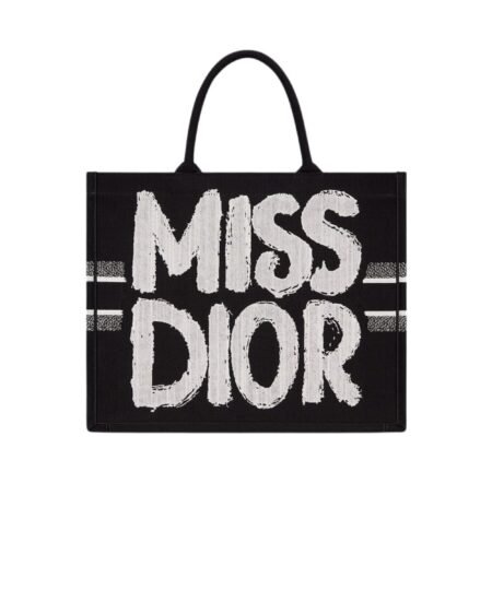 Dior Large Book Tote Bag Black And White For Women 42cm/16.5in - M1286ZEZD_M993
