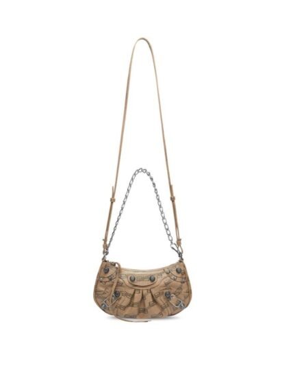Balenciaga Le Cagole Mini Bag With Chain Bb Monogram Coated Canvas In Beige For Women 8.2 in/20.8 cm 695814210E72762