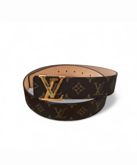Louis Vuitton Initiales Reversible LV Belt with Gold Toned Hardware LV Women Belt