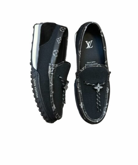 Louis Vuitton LV Racer Moccasin Black For Men 1A9ZH6