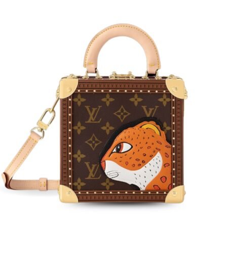 Louis Vuitton Mini Square Trunk Leopard Brown For Women M11210 6.7in/17cm