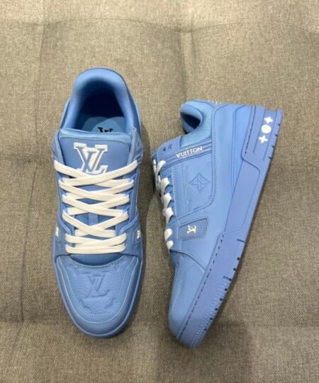 Alternative view of Louis Vuitton LV Trainer Sneaker Blue For Men 1AARFU