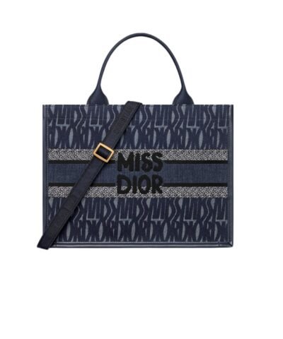 Dior Medium Book Tote Bag Blue Denim For Women 36.5cm/14.5in - M1324CZCH_M49E