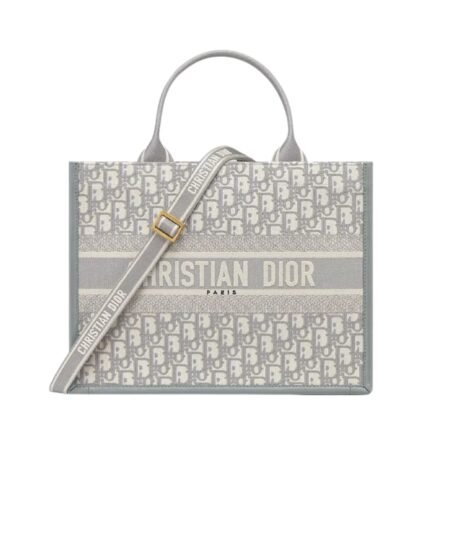 Dior Medium Book Tote Bag Grey For Women 36.5cm/14.5in - M1324CZBB_M20I