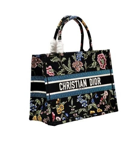 Christian Dior Medium Dior Tote Bag Black For Women 14in/ 36cm