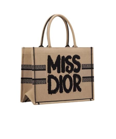 Alternative view of Dior Medium Book Tote Bag Beige And Black For Women 36cm/14in - M1296ZEZD_M918