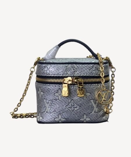 Louis Vuitton Micro Vanity Bag Silver Tone For Women 11cm/ 4.3 in