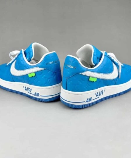 Alternative view of Louis Vuitton x Nike "Air Force 1" By Virgil Abloh in Blue and White Sneaker For Men, Men's Shoes
