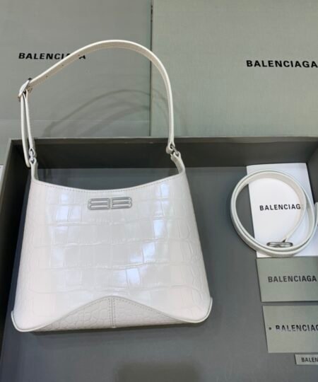Alternative view of Balenciaga Small Hobo Bag Embossed White For Women 9in/23 cm