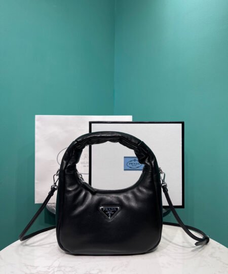 Alternative view of Prada Soft Padded Nappa Mini-Bag In Black For Women 8.2 in/ 21cm 1BA384_2DYI_F0002_V_OVM