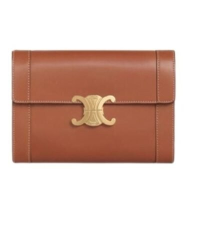 Celine Strap Bag Trimophe In Natural Brown/Black For Women 8in/21.5cm 195263BFN.04LU