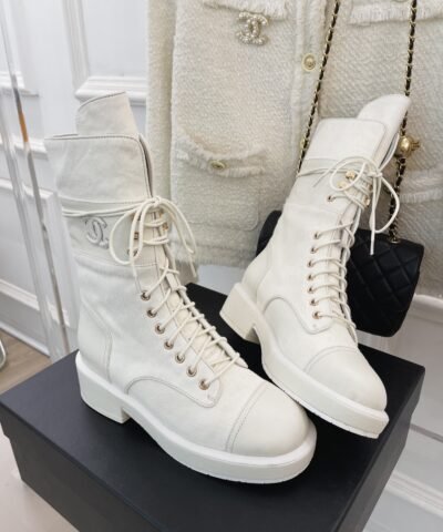 Chanel Women's Lace-Ups White For Women G39506 Y56127 K4955