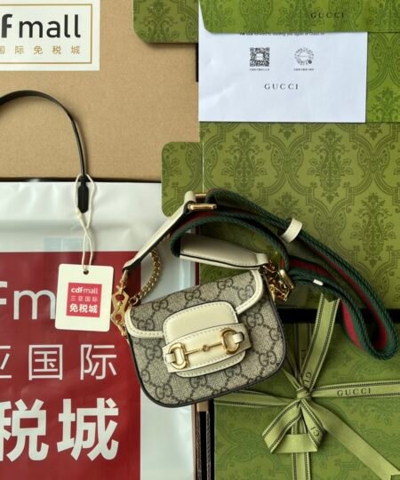 Gucci Horsebit 1955 Strap Wallet Brown For Women, Women's Bags 4.7in/12cm GG