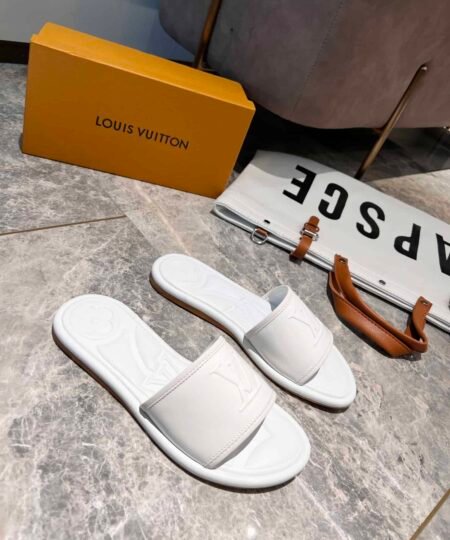 Louis Vuitton Women's Magnetic Flat Mule White For Women LV